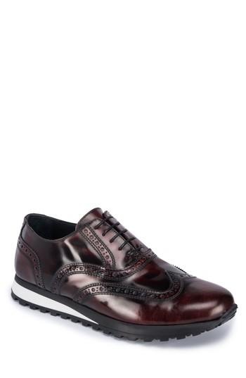 Men's Bugatchi Miami Wingtip .5 M - Burgundy