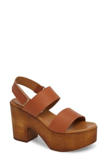 Women's Steve Madden Marena Slingback Platform Sandal M - Brown