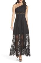 Women's Foxiedox Juliet One-shoulder Lace Gown - Black