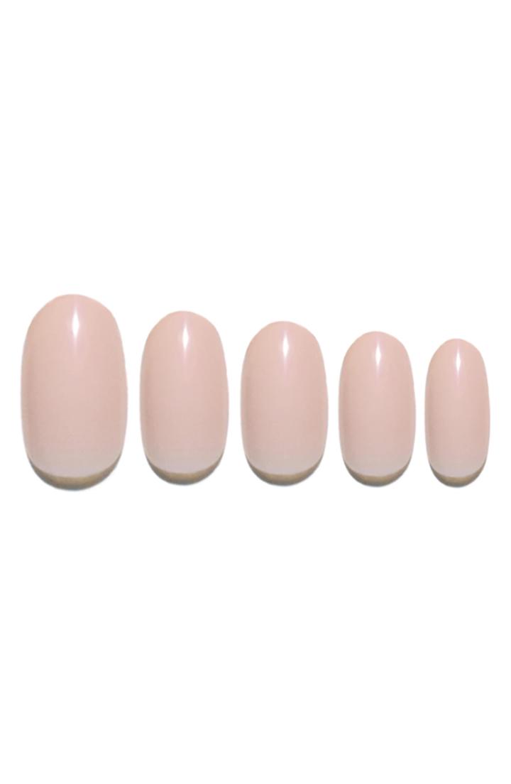 Static Nails Milky Round Pop-on Reusable Manicure Set - Milky