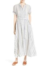 Women's Theory Avinka Vall Stripe Maxi Shirtdress