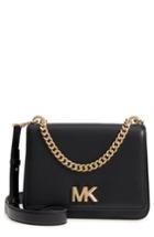 Michael Kors Large Mott Chain Swag Leather Shoulder Bag - Black