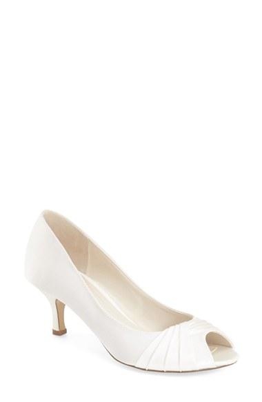 Women's Pink Paradox London 'romantic' Peep Toe Pump M - Ivory