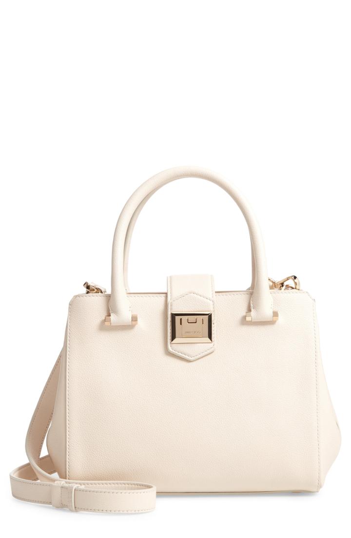 Jimmy Choo Marianne Leather Satchel - Beige