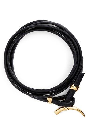 Women's Tory Burch Leather Wrap Bracelet