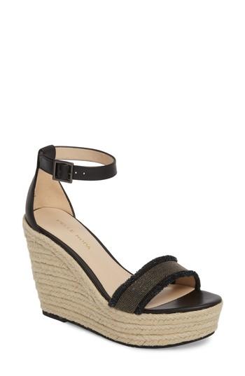 Women's Pelle Moda Radley Espadrille Wedge Sandal M - Black