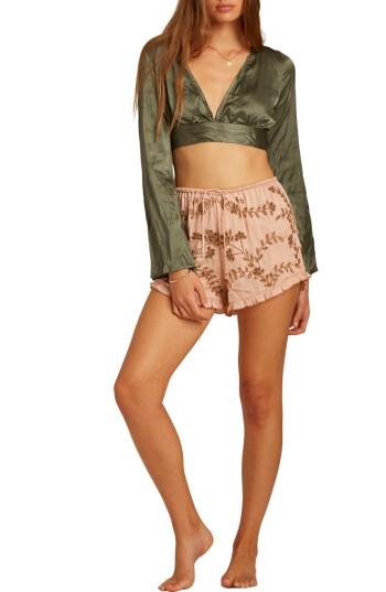 Women's Love Like Summer X Billabong Satin Crop Top - Green