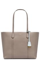 Tory Burch Perry Leather Tote - Grey