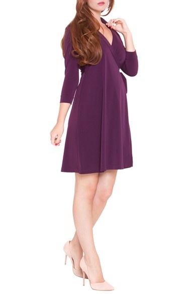 Women's Olian 'dina' Maternity Wrap Dress