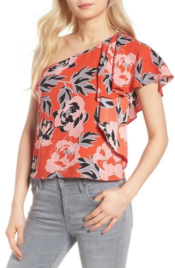 Women's Cooper & Ella Livia One-shoulder Top - Coral