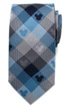 Men's Cufflinks, Inc. Mickey Mouse Plaid Silk Tie, Size - Blue