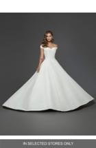 Women's Matthew Christopher Antoinette Off The Shoulder A-line Gown, Size - Ivory