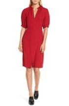 Women's Lewit Puff Sleeve A-line Dress - Red