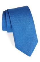 Men's David Donahue Solid Silk Tie, Size X-long - Blue