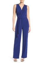 Women's Leota Faux Wrap Crepe Jumpsuit - Blue