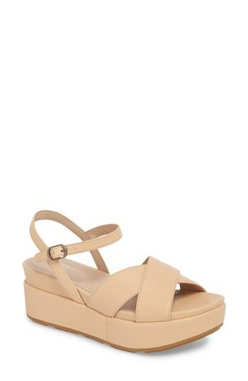 Women's Eileen Fisher Juno Platform Sandal M - Beige