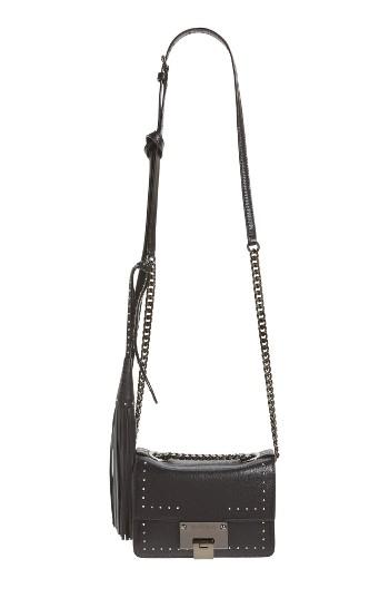 Jimmy Choo Mini Rebel Studded Leather Shoulder Bag - Black