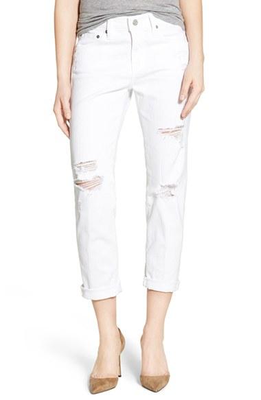 Women's Ag 'the Ex-boyfriend' Crop Slim Jeans - White