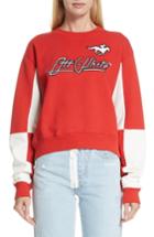 Women's Off-white Jockey Checkerboard Crewneck Sweatshirt, Size - Red