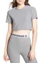 Women's Converse X Miley Cyrus Glitter Crop Tee - Grey