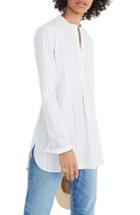 Women's Madewell Wellspring Stripe Tunic Popover Shirt - White