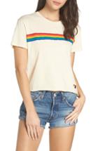 Women's Aviator Nation Rainbow Tee - White