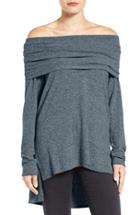 Women's Gibson Convertible Neckline Cozy Fleece Tunic - Blue
