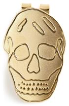 Men's Alexander Mcqueen Golden Skull Money Clip - Metallic