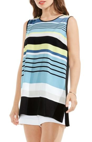 Women's Vince Camuto Stripe Sleeveless Top, Size - Blue