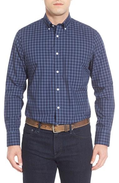 Men's Nordstrom Men's Shop Smartcare(tm) Fit Gingham Sport Shirt