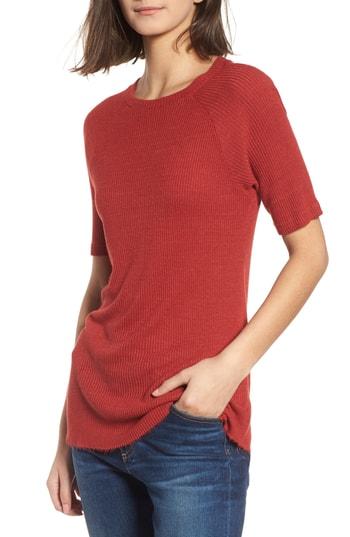Women's Ag Irene Ribbed Tee - Red