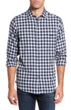 Men's Rodd & Gunn Curtis Island Sports Fit Check Sport Shirt, Size - Blue