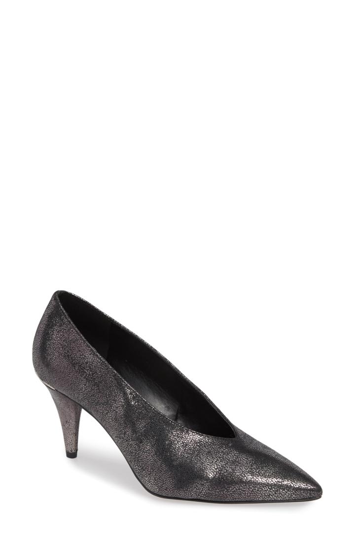 Women's Michael Michael Kors Lizzy Pointed Toe Pump .5 M - Metallic