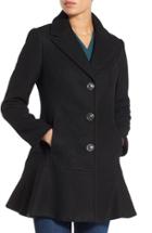 Women's Kensie Notch Lapel Peplum Coat