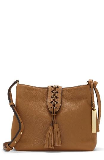 Vince Camuto Ancel Leather Crossbody Bag - Brown