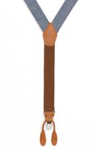 Men's Nordstrom Men's Shop Chambray Suspenders, Size - Chambray