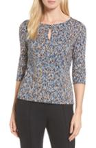 Women's Boss Epinala Print Jersey Top - Blue