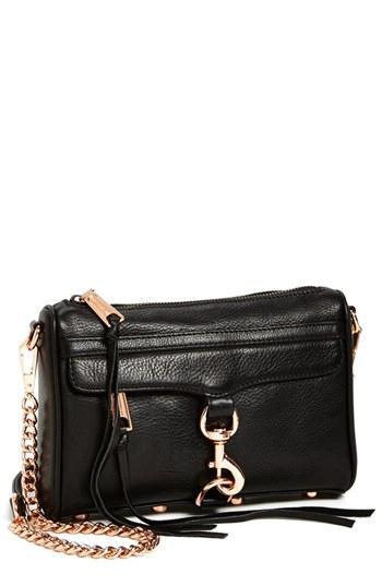 Rebecca Minkoff 'mini M.a.c.' Shoulder Bag Black/ Rose