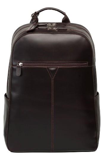 Men's Johnston & Murphy Leather Backpack - Brown