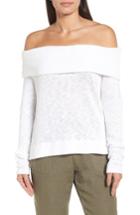 Women's Caslon Convertible Neck Knit Pullover - White