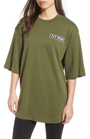 Women's Ivy Park Oversize Logo Patch Tee - Green