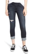 Women's 1822 Denim Ripped Roll Cuff Skinny Jeans - Blue