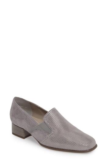 Women's Ara Gina Loafer Pump M - Grey