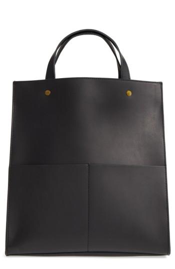 Madewell The Passenger Convertible Leather Tote - Black