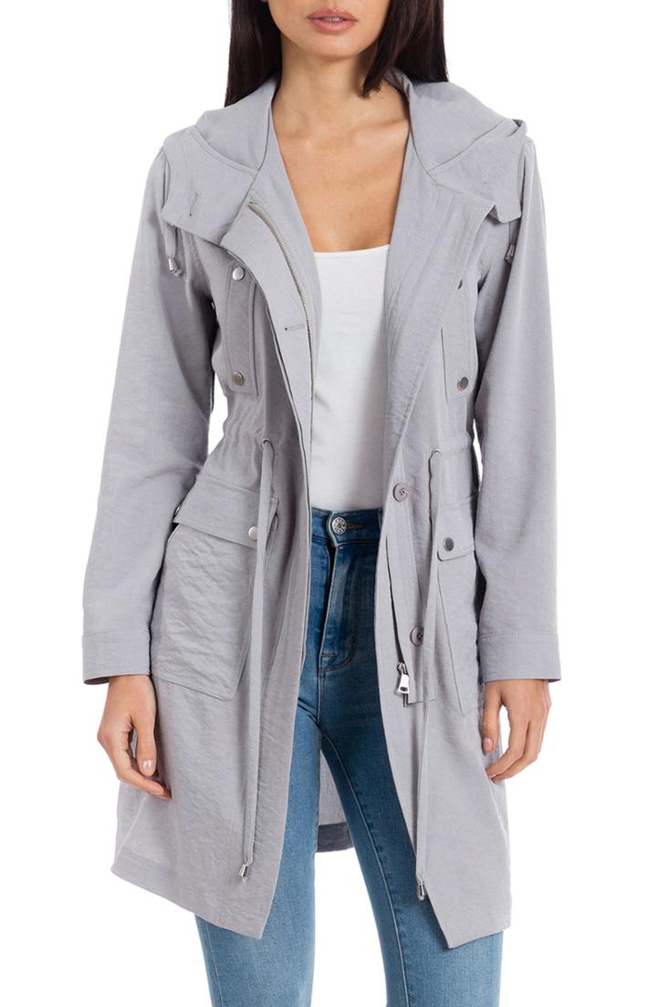 Women's Avec Les Filles Lightweight Parka - Grey