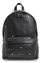 Givenchy Metal Cross Embellished Calfskin Leather Backpack - Black