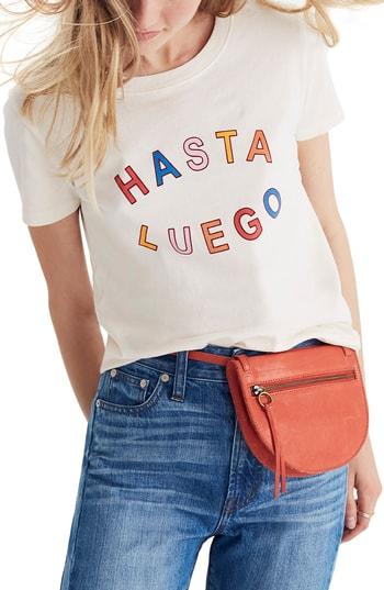 Women's Madewell Hasta Luego Graphic Tee, Size - Ivory