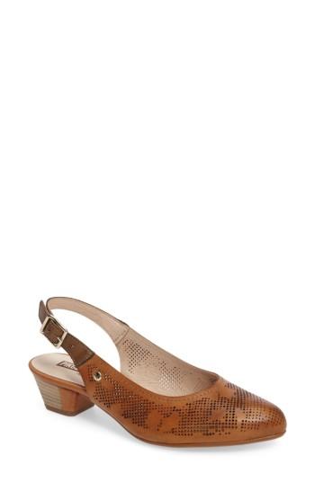 Women's Pikolinos Elba Perforated Slingback Pump Eu - Brown