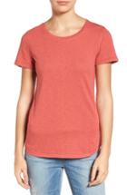 Women's Caslon Slub Crewneck Tee, Size - Red