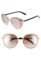 Women's Jimmy Choo Gabby 56mm Special Fit Round Sunglasses - Nude